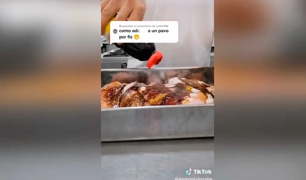Desliza las imágenes para saber un poco más sobre la preparación de este exquisito pavo al horno. Foto: captura de TikTok/@amnerlolodiazalbe
