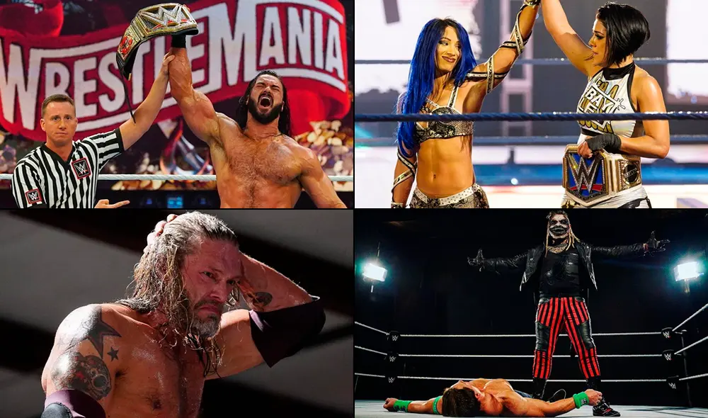 WWE WrestleMania 36 realizó la segunda parte del evento con una serie de vibrantes luchas. Foto: WWE/Composición