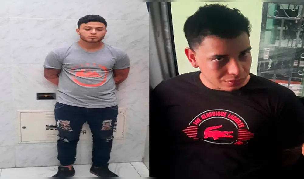 Gredson Daniel Ghersi Galazzo (24) y José Róger Bravo Morelo (24) se encuentran detenidos. Foto: Dirección de Trata de Personas