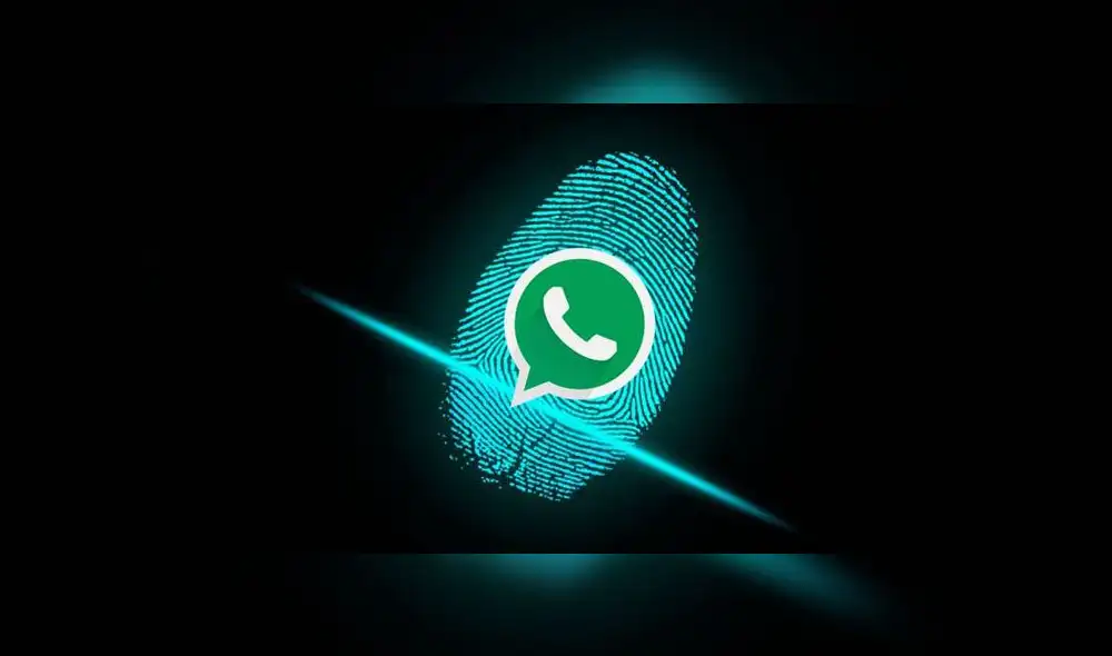 Bloque con huella dactilar en WhatsApp.