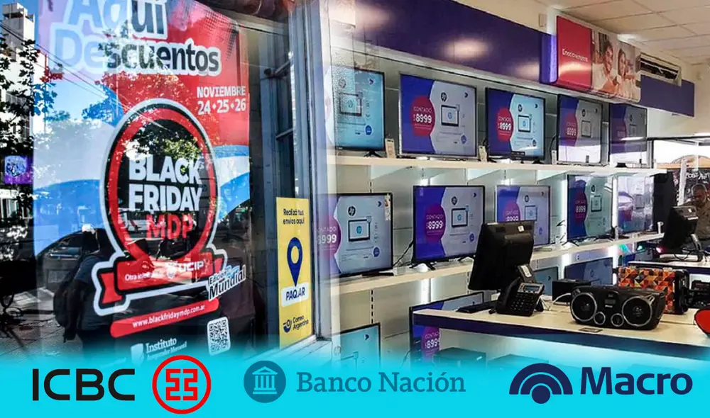 Miles de compradores esperan con ansias las ofertas de los distintos bancos por el Black Friday 2022. Foto: composición LR / Qué digital / Perfil Miles de compradores esperan con ansias las ofertas de los distintos bancos por el Black Friday 2022. Foto: composición LR / Qué digital / Perfil