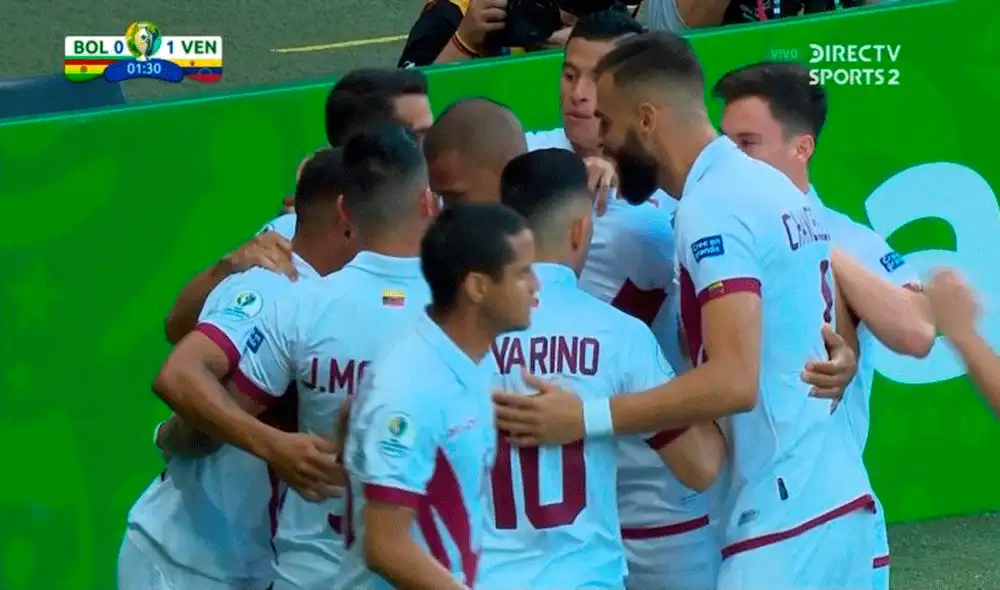 Venezuela vs. Bolivia: Darwin Machís marcó el 1-0 en partido de la Copa América 2019. | Foto: DirecTV Venezuela vs. Bolivia: Darwin Machís marcó el 1-0 en partido de la Copa América 2019. | Foto: DirecTV