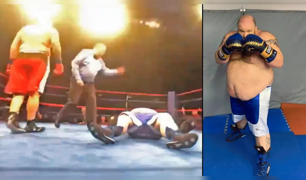 Video Viral: Boxeador con sobre peso recibe brutal nocaut en el segundo round.