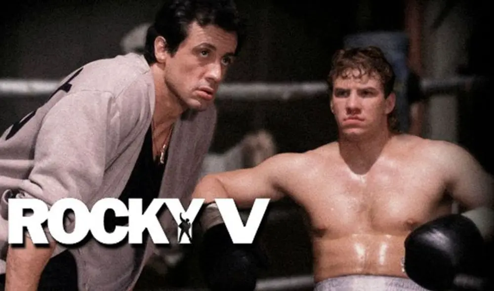 Sylvester Stallone y Tommy Morrison, en una escena de Rocky V. Créditos: United Artists