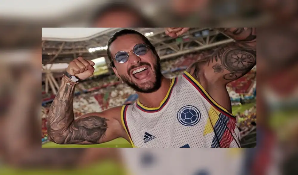 Maluma y su efusiva manera de celebrar los goles de Colombia [VIDEO]