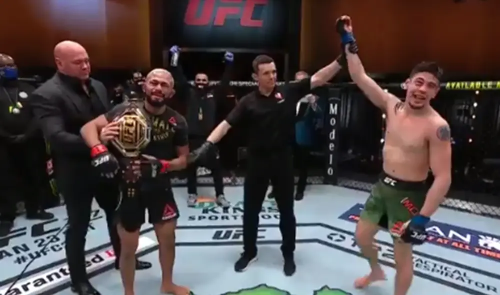 Tanto Figueiredo como Moreno reconocieron el buen combate que realizó  su contrincante. Foto: captura de video/UFC