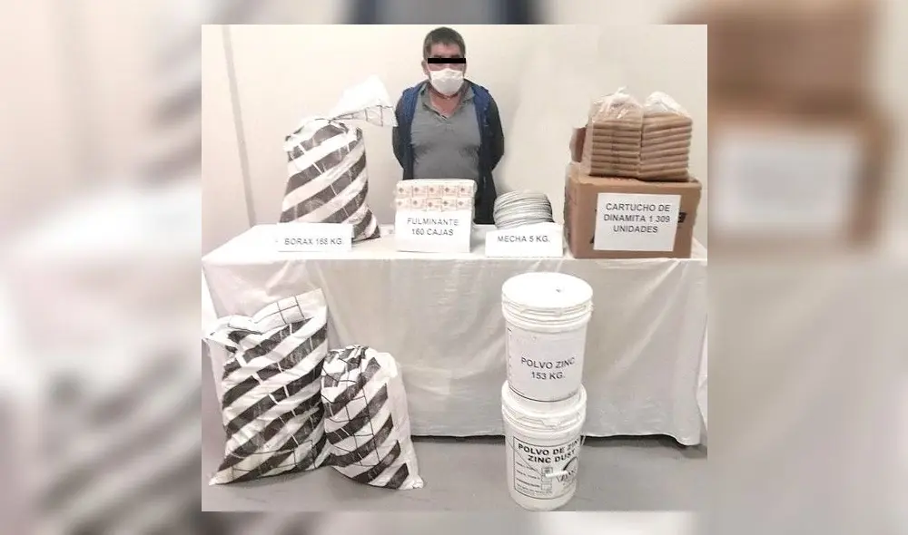 Hombre guardaba gran cantidad de material explosivo en su vivienda. Hombre guardaba gran cantidad de material explosivo en su vivienda.