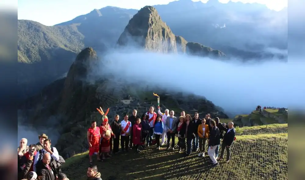 Encendido de la Antorcha Panamericana en Machu Picchu. Foto: Melissa Valdivia
