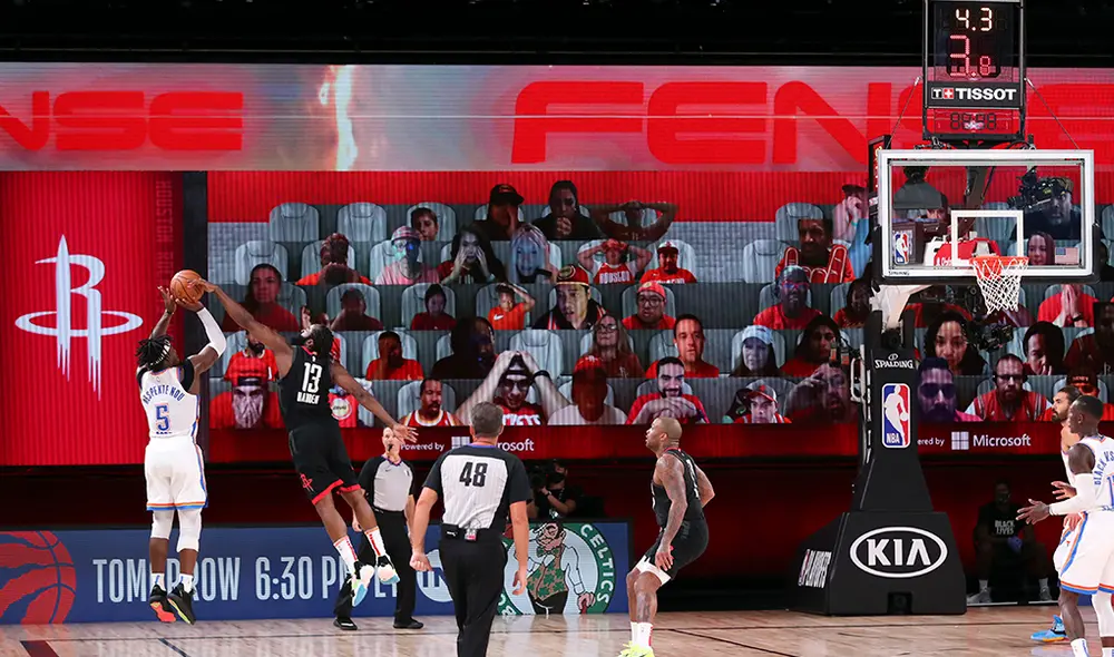 Rockets venció 104-102 a Thunder en el Juego 7 de los NBA Playoffs 2020. Foto: AFP Rockets venció 104-102 a Thunder en el Juego 7 de los NBA Playoffs 2020. Foto: AFP