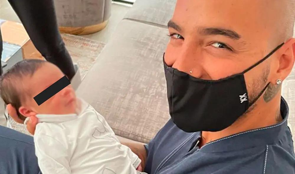 Maluma sorprendió a sus seguidores con una fotografía al lado de su ahijado, el primogénito recién nacido de Luis Fernanda W y Pipe Bueno. Foto: @maluma Instagram