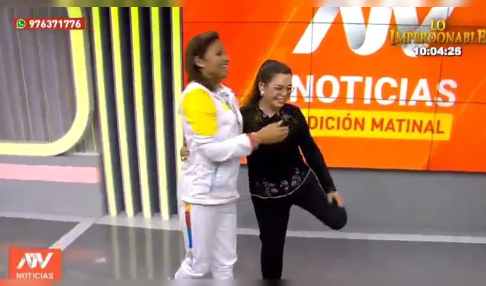 Cecilia Tait “humilla” a Milagros Leiva al darle clases de vóley