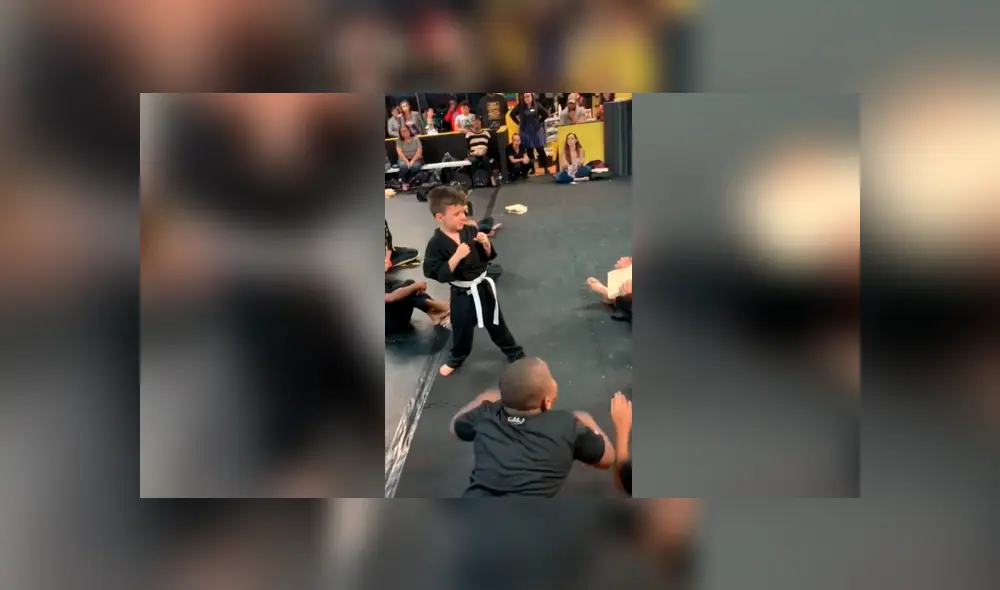 Facebook: niño karateka no pudo superar prueba, sus amigos lo alientan y sucede esto [VIDEO]