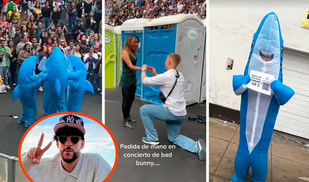 Bad Bunny retumbó el Estadio Nacional con sus 2 conciertos; sin embargo, varios fans se robaron la atención. Foto: composición LR/TikTok