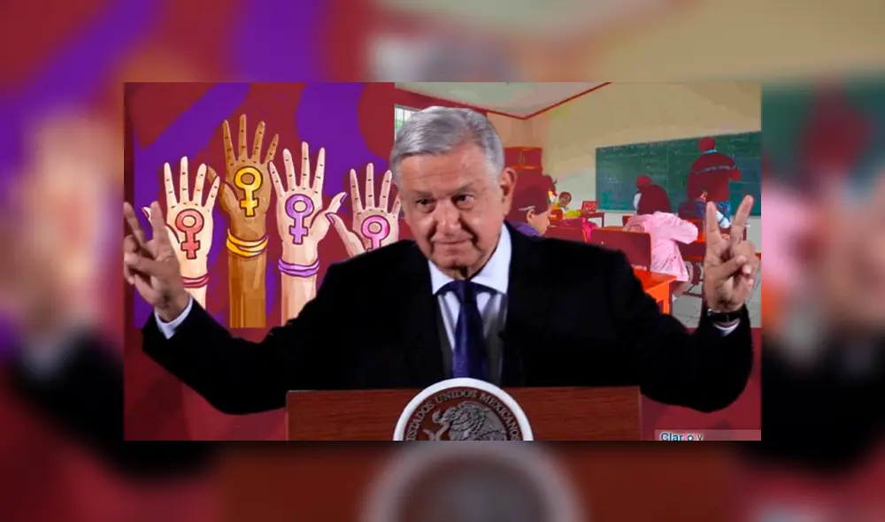 AMLO saludó las manifestaciones del 8 de marzo. Foto: Claro y Directo