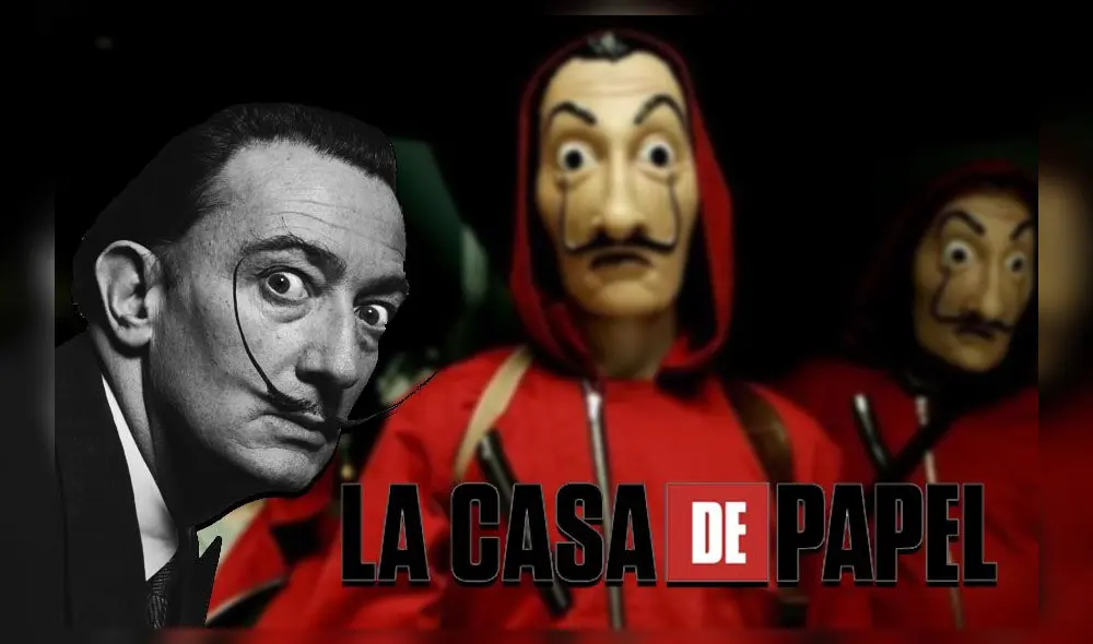 Las máscaras de los atracadores se inspiran en el rostro de Salvador Dalí. Las máscaras de los atracadores se inspiran en el rostro de Salvador Dalí.