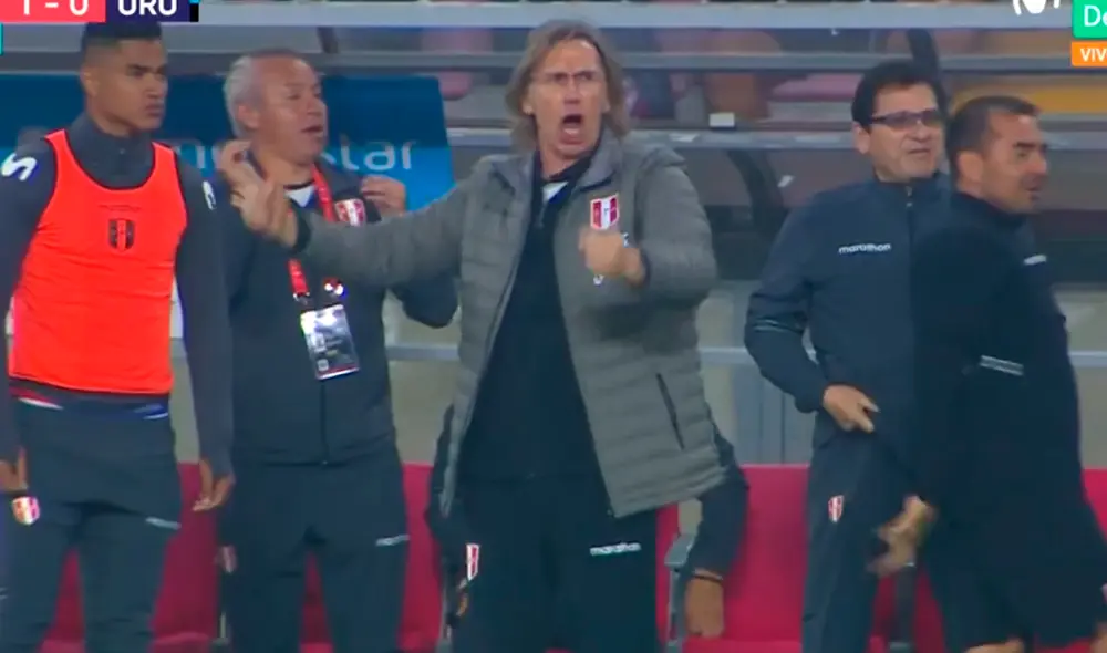 Christofer Gonzáles aprovechó un gran centro de Luis Advíncula para darle el primer gol de Perú sobre Uruguay. | Foto: Movistar Deportes