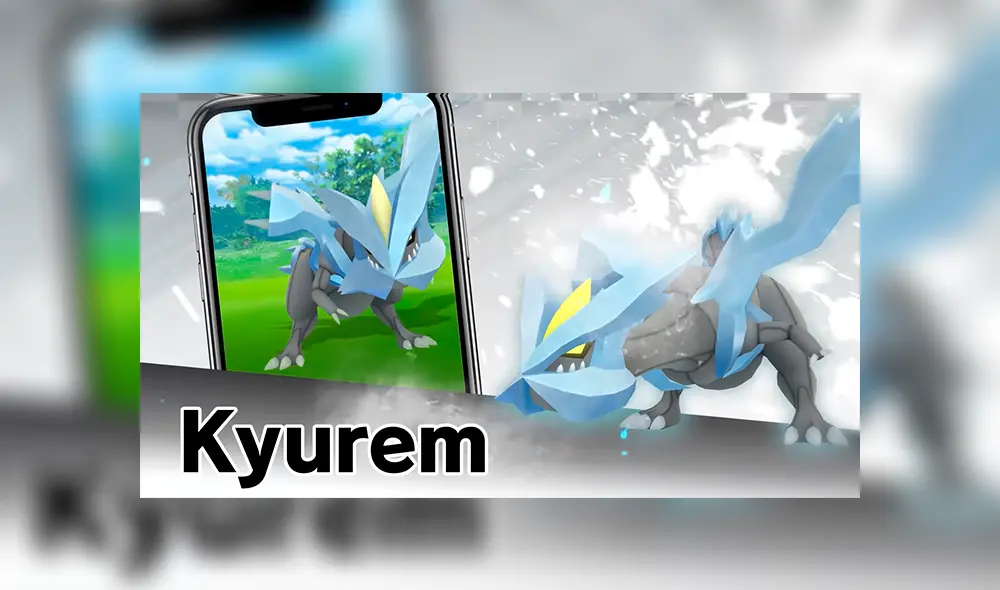 Kyurem debutará en Pokémon GO como jefe de incursión nivel 5. Fecha por confirmar.