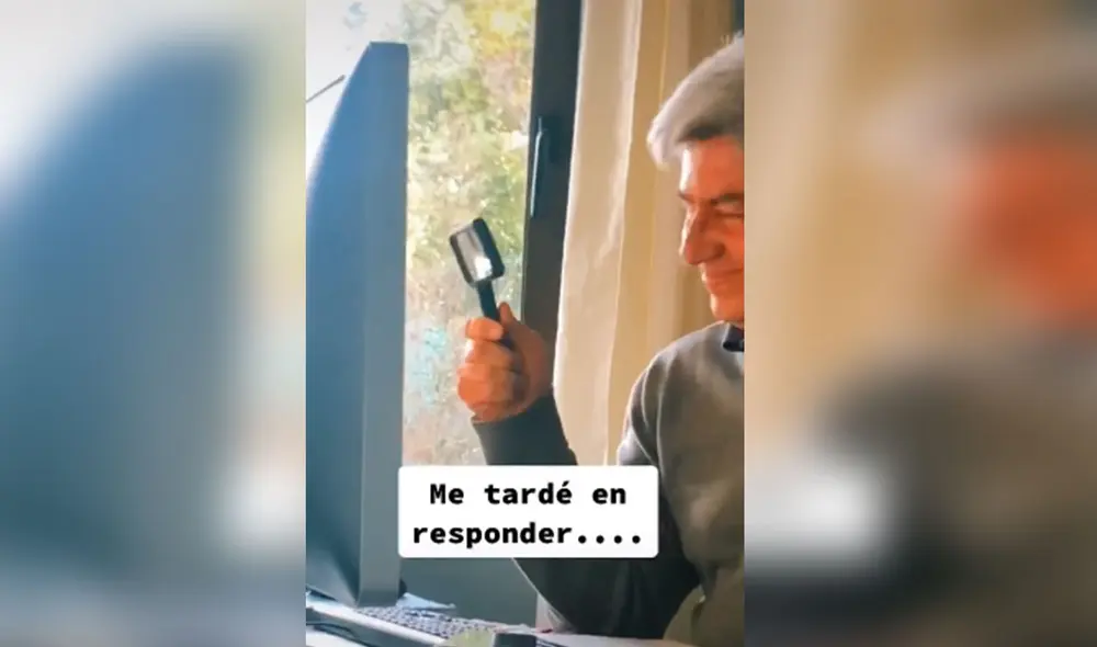 Pese a su poco conocimiento para manejar la computadora, este señor se levó elogios por su manera de solucionar los impases. Foto: captura de TikTok