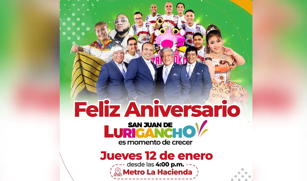 Suspenden verbena en SJL por protestas. Foto: Municipalidad de San Juan de Lurigancho Suspenden verbena en SJL por protestas. Foto: Municipalidad de San Juan de Lurigancho