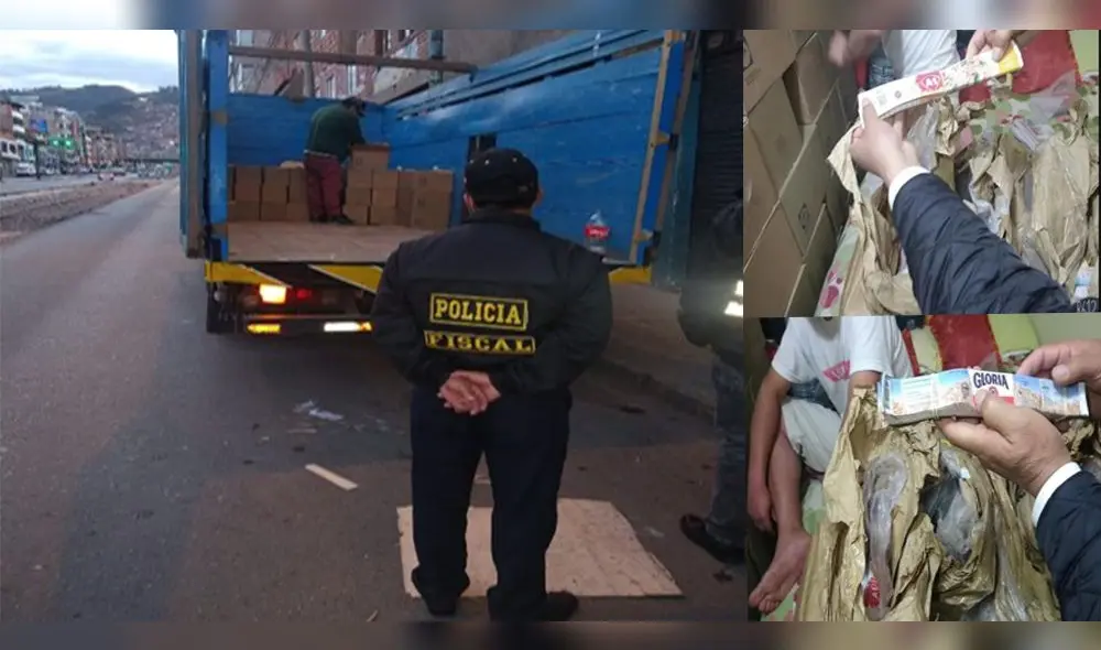 Fue la Policía Fiscal de Cusco quien descubrió la ilegal mercadería. Iban a colocar etiquetas en las latas de dudosa procedencia.