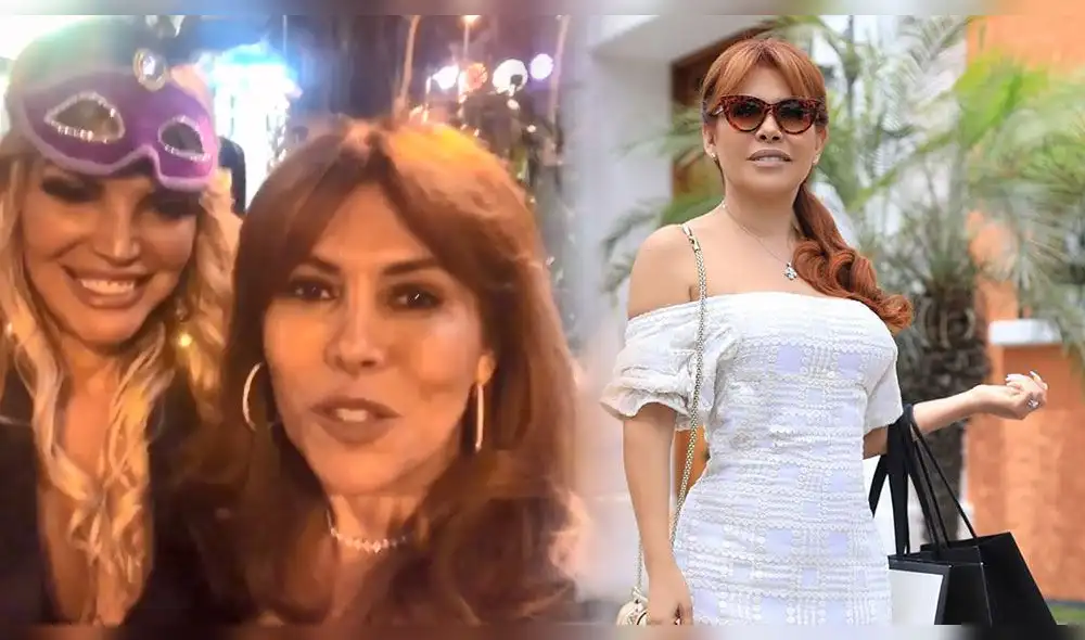 La conductora de "Magaly TV, la firme" recibió el nuevo año en Madrid, en compañía de la reina de bellezas.