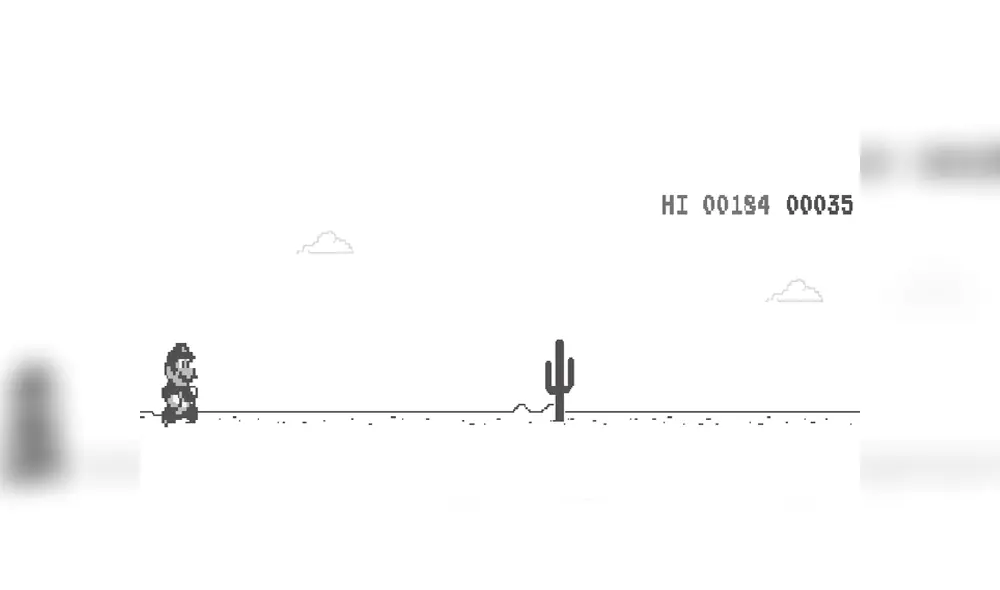 Así podrás reemplazar al T-Rex por Super Mario Bros. Foto: Captura / Chrome. Así podrás reemplazar al T-Rex por Super Mario Bros. Foto: Captura / Chrome.