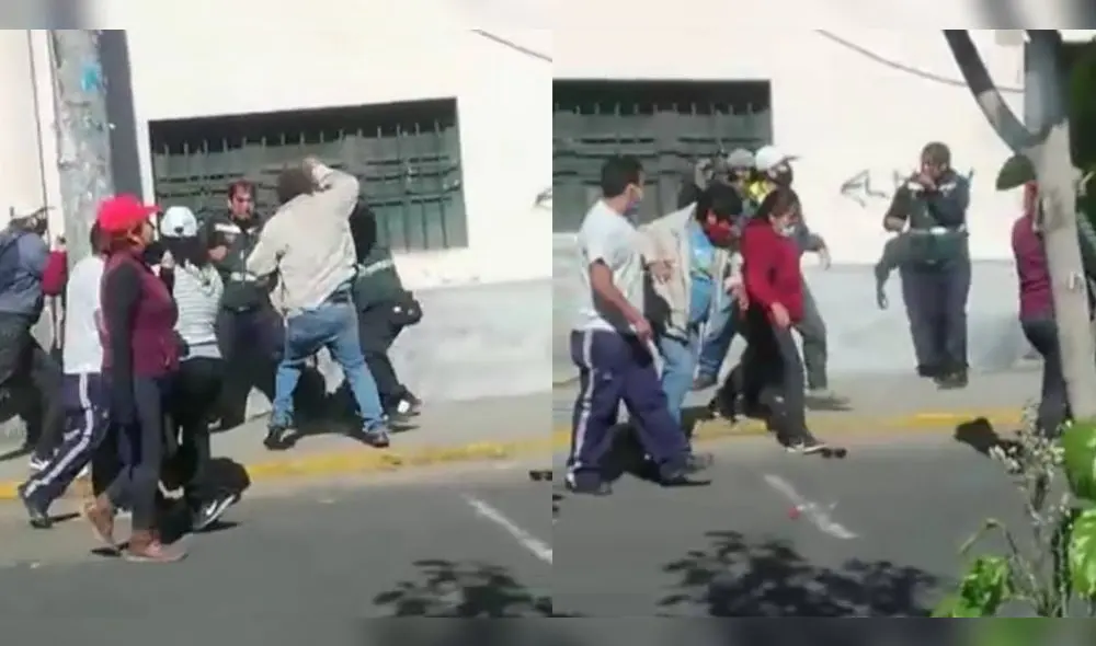 Transportistas agredieron a inspectores de la municipalidad provincial de Arequipa, que realizaba operativo de fiscalización. Fotos: Cortesía. Transportistas agredieron a inspectores de la municipalidad provincial de Arequipa, que realizaba operativo de fiscalización. Fotos: Cortesía.