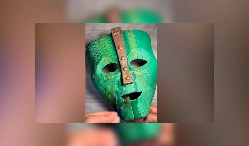 Desliza las imágenes para ver todo el proceso que siguió este joven escultor para crear su réplica de La máscara de Jim Carrey. Foto: Malcolm Hofmann/TikTok