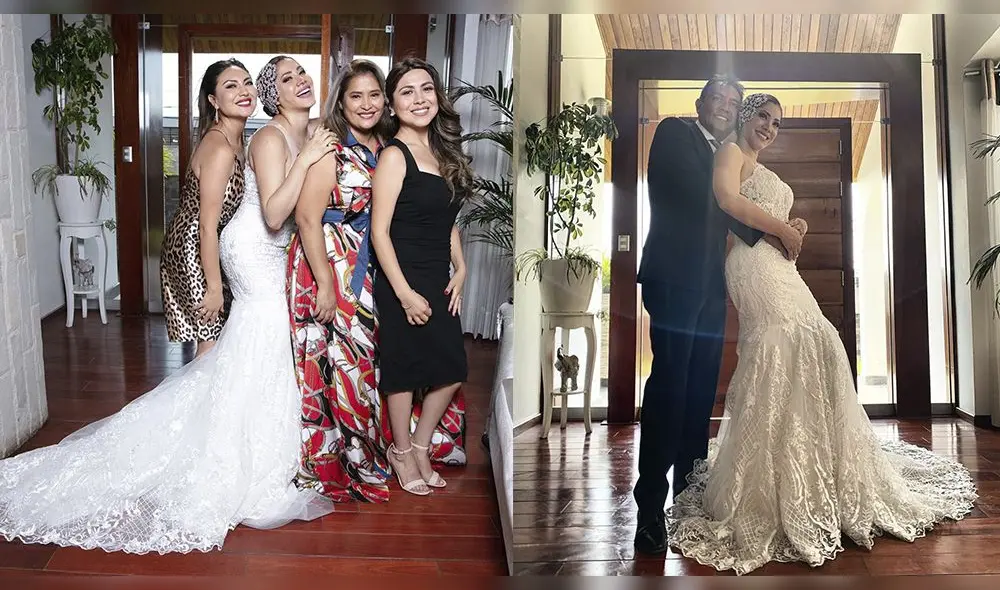 Lesly Castillo y el pomposo vestido que ostentó en su boda