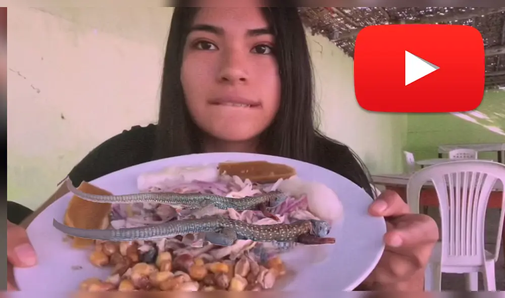 YouTube: joven prueba 'ceviche de lagartija' y cuenta su peculiar experiencia