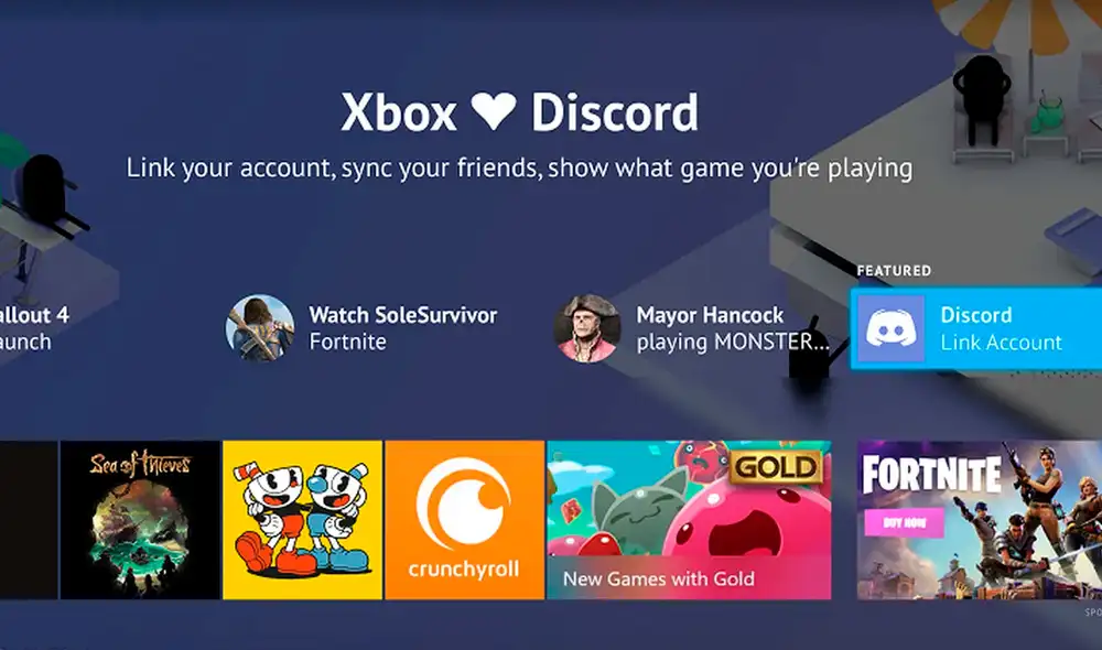 Discord solo permite que los usuarios de Xbox vean quién está conectado y qué está jugando. Foto: Xbox