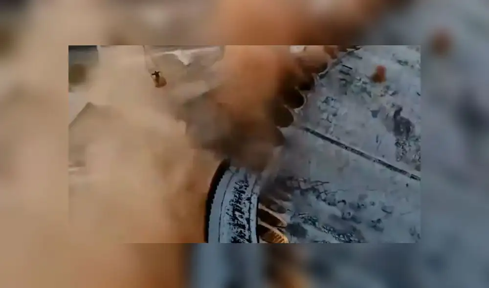 Derrumbe de un complejo deportivo en San Petersbugo, Rusia. Foto: Captura