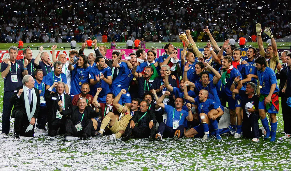 Coronavirus: por cuarentena Sky Sports transmite partidos de la campaña de Italia en el Mundial Alemania 2006. Foto: AFP