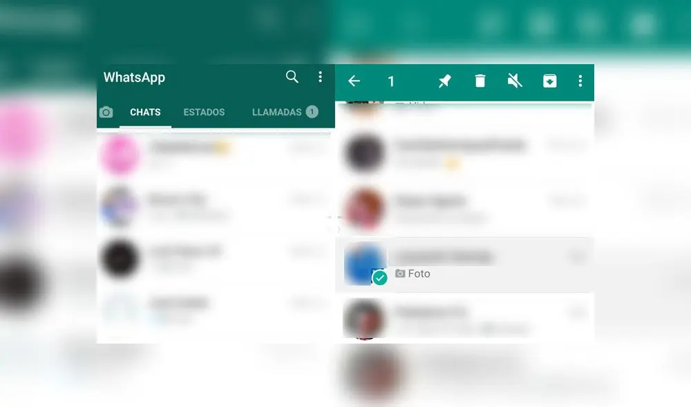 Debes elegir el chat que quieres ocultar.