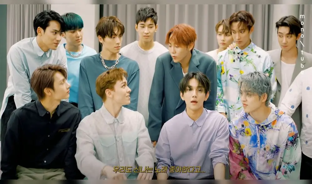 Desliza para ver más fotos de SEVENTEEN en MonoTube. Créditos: Canal de YouTube, MonoTube Desliza para ver más fotos de SEVENTEEN en MonoTube. Créditos: Canal de YouTube, MonoTube