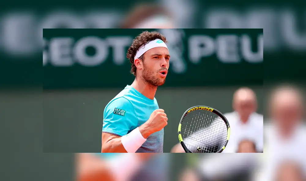 Marco Cecchinato derrotó en 2016 a Novak Djokovic en Roland Garros. El italiano competirá en Lima. Créditos: EFE