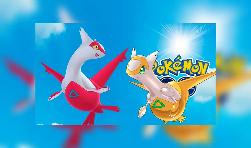 Latias junto a su variante shiny.