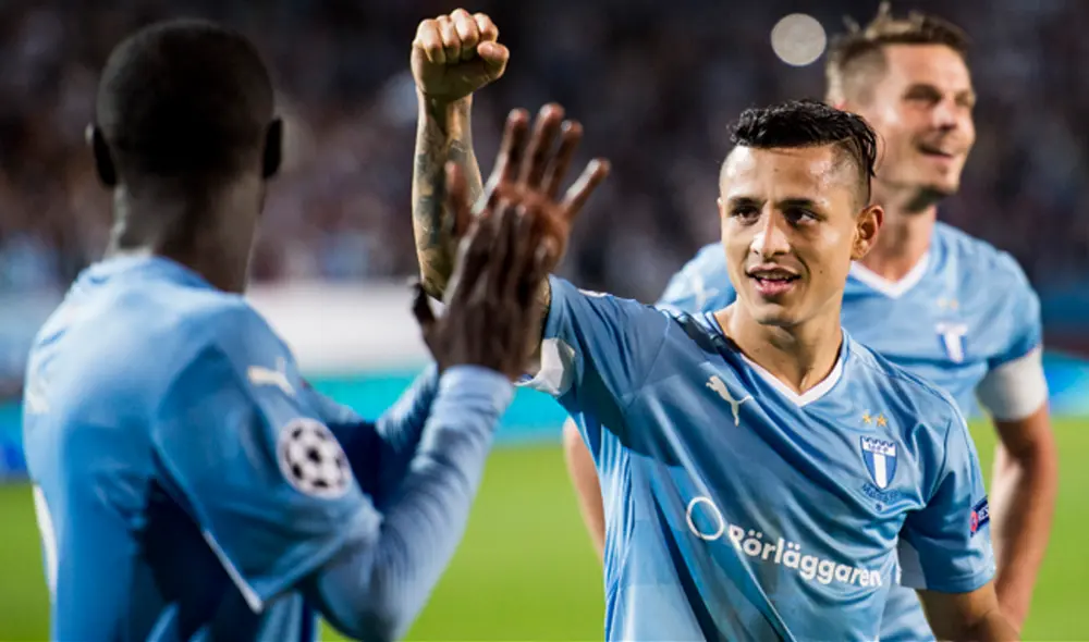 Pese a su testimonio, Yotún también vivió momentos gratos en el Malmö, pues fue campeón de la liga de Suecia dos veces. Foto: Petter Arvidson/Bildbyrån.