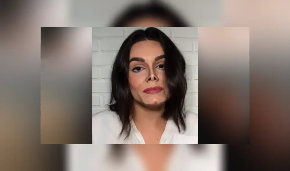 Desliza hacia la izquierda para ver las imágenes del viral de Facebook que muestra la 'transformación' de una chica a Michael Jackson.