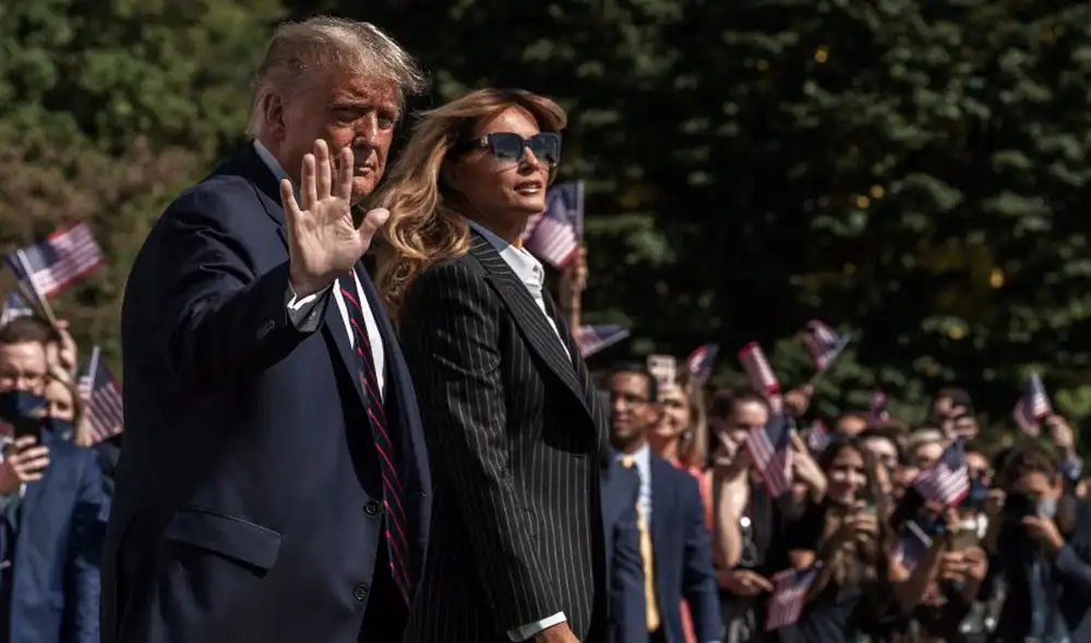 La pareja presidencial tomará la severa medida ante el contagio de Hope Hicks, una de sus colaboradoras más cercanas. Foto: EFE