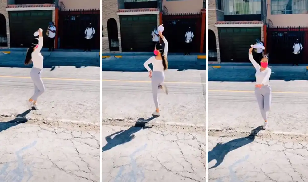 Desliza las imágenes para ver más detalles sobre esta joven que deleitó al ritmo de una marinera norteña en plena calle. (Foto: captura / TikTok)