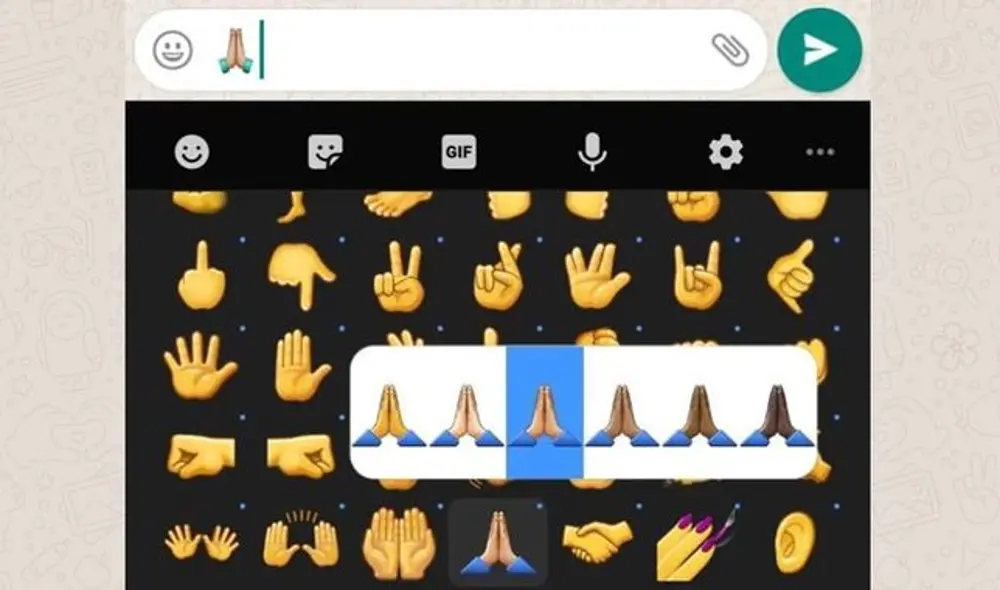 Este emoji de WhatsApp es muy utilizado.