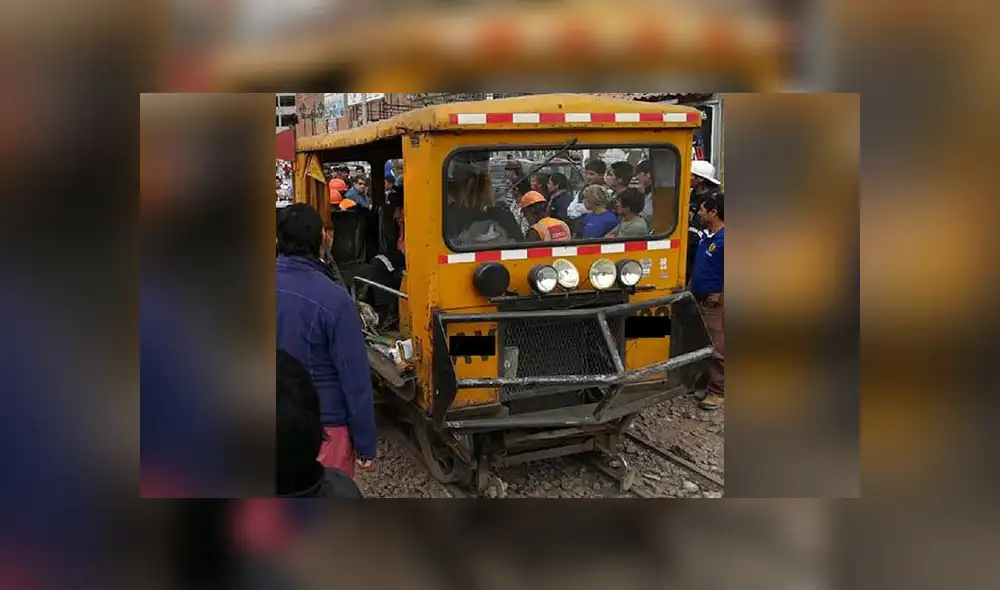 Peatón cruzó intempestivamente las rieles del tren. Peatón cruzó intempestivamente las rieles del tren.