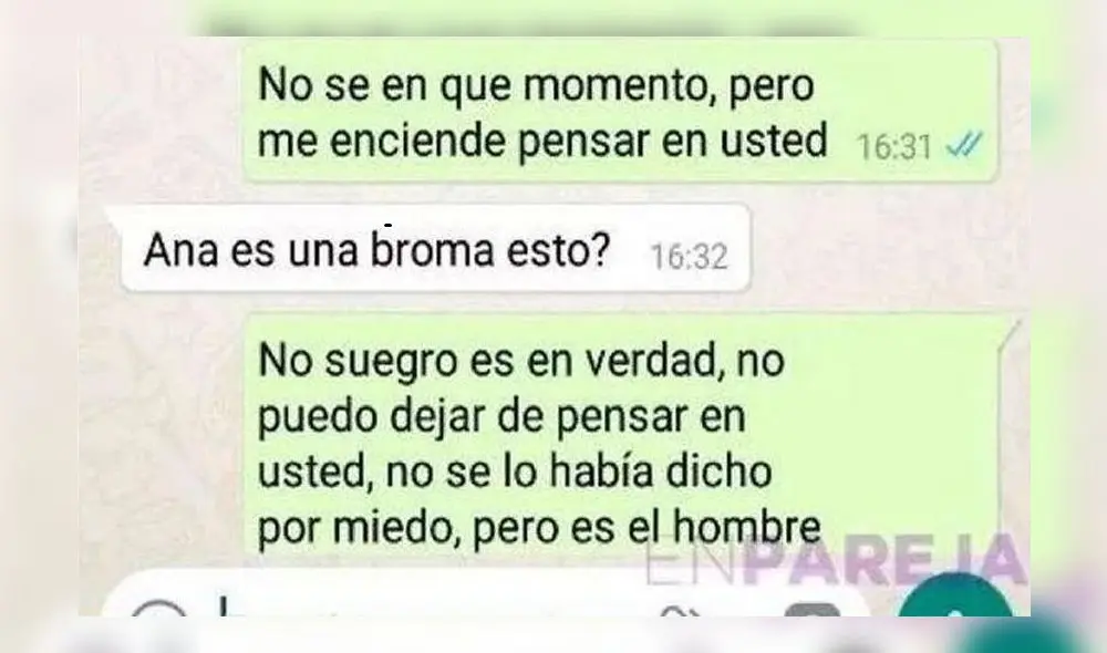 WhatsApp: Chica le envía foto íntima a su suegro y le da una polémica confesión [FOTOS] 