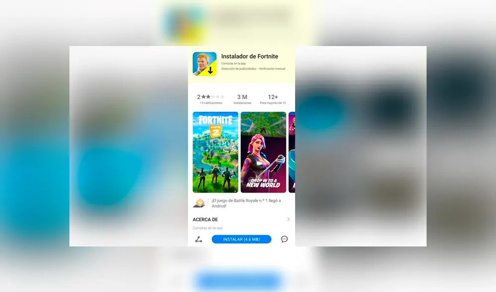 App Gallery tiene Fortnite. Foto: Captura.
