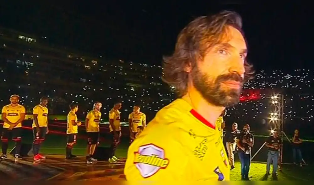 Alianza Lima vs Barcelona SC: revive la presentación de Pirlo en la 'Noche Amarilla' [VIDEO]