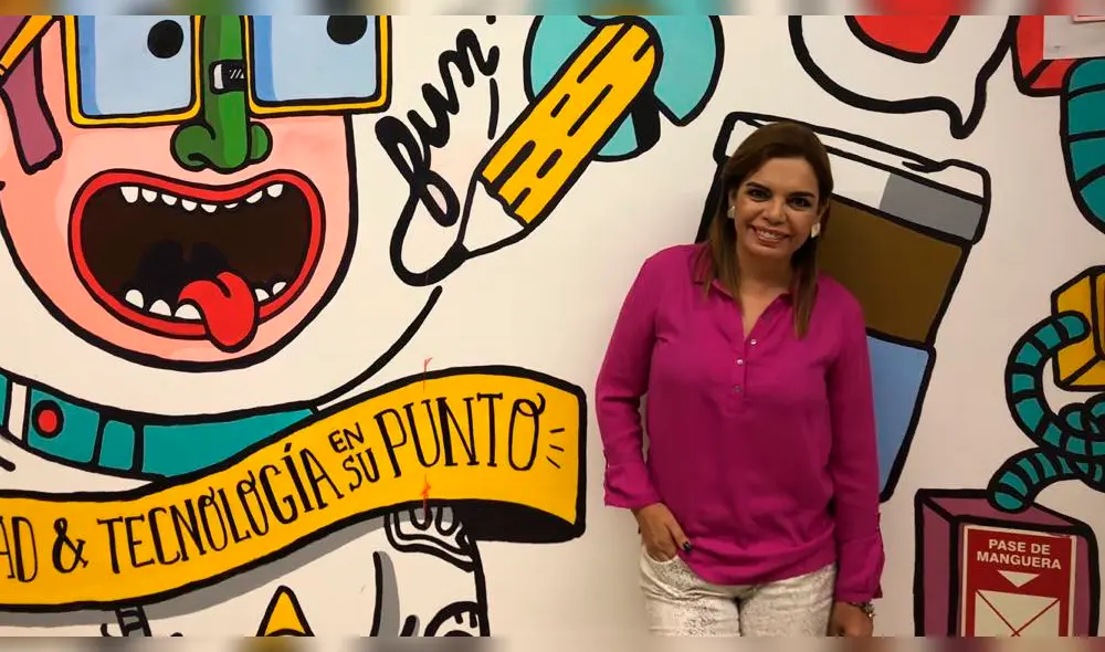 Milagros Leiva 'se asusta' por broma de mal gusto de su compañero de TV en vivo [VIDEO]