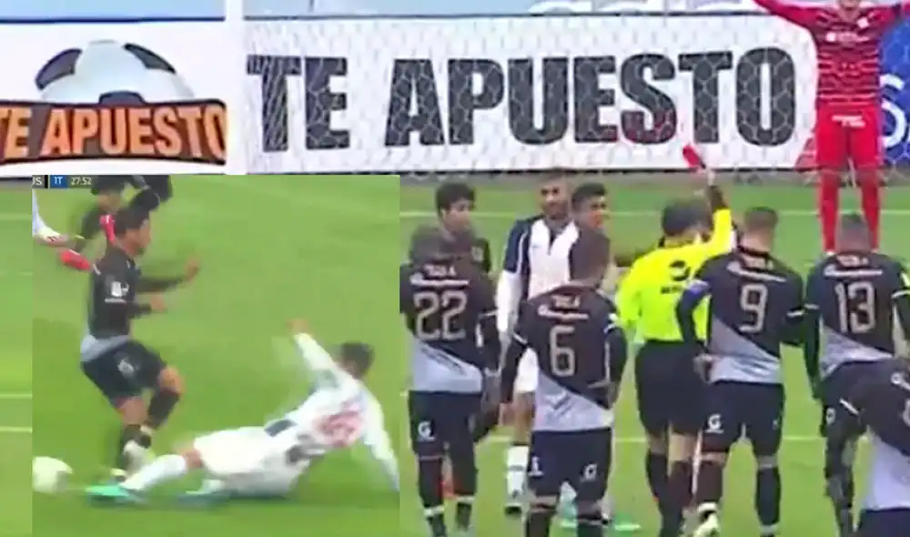 RInaldo Cruzado recibió tarjeta roja. | Foto: Captura de Gol Perú