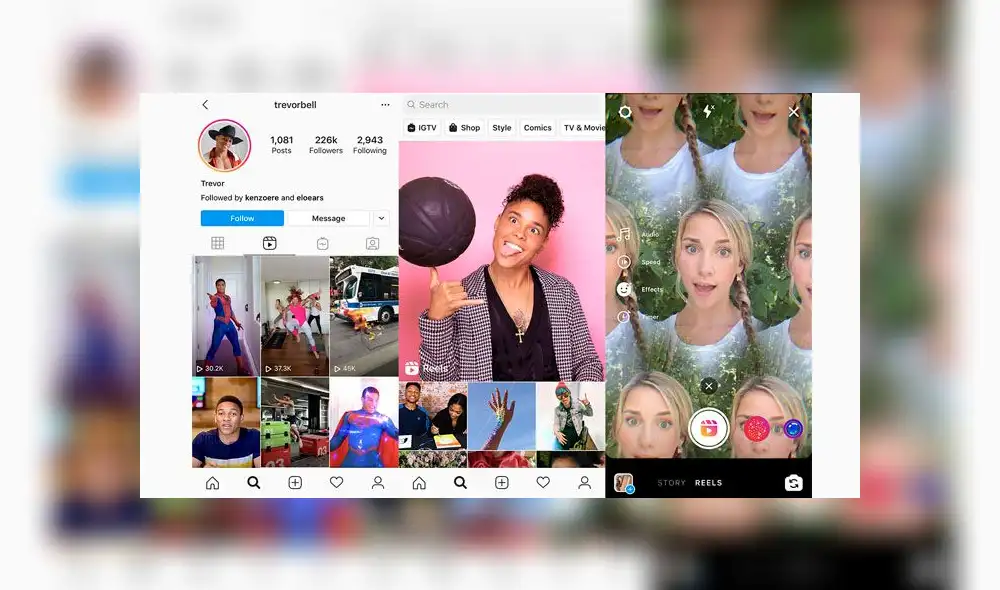 La propuesta de Facebook a través de Instagram Reels es muy similar a TikTok.