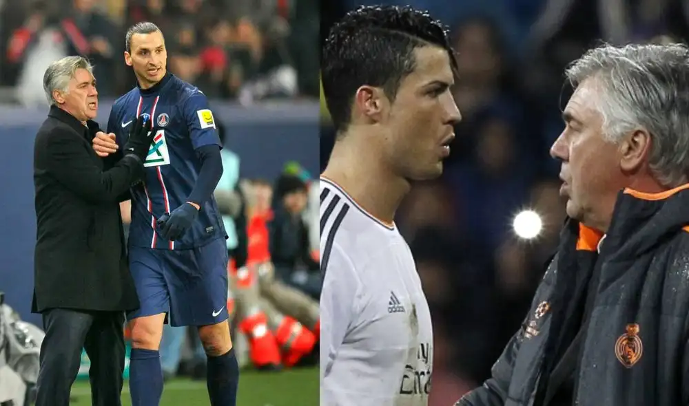 Carlo Ancelotti destacó la capacidad goleadora de Zlatan y Ronaldo. Foto: EFE